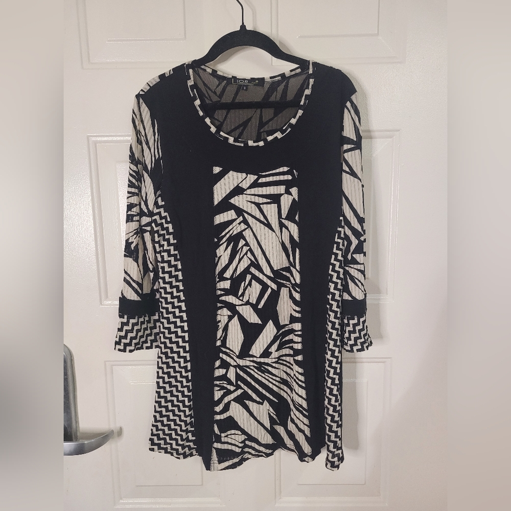 Lior Paris Geometric Tunic‎ Top Size Small